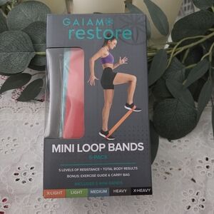 GAIAM Restore Mini Loop Bands 5-Pack - Multi-Color